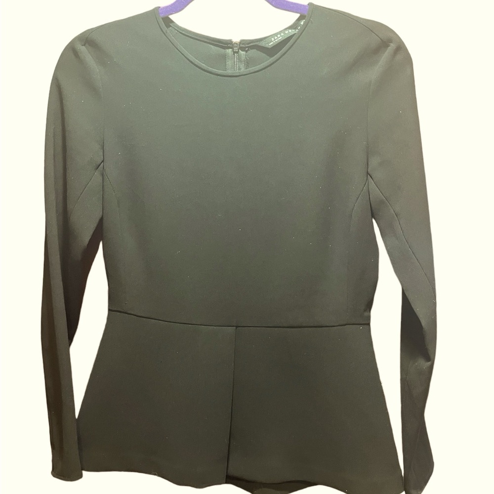 Black Zara peblum top, medium.